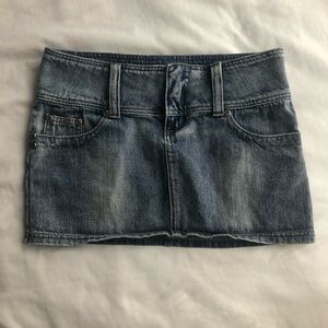 Old School Garage Denim Mini Skirt
